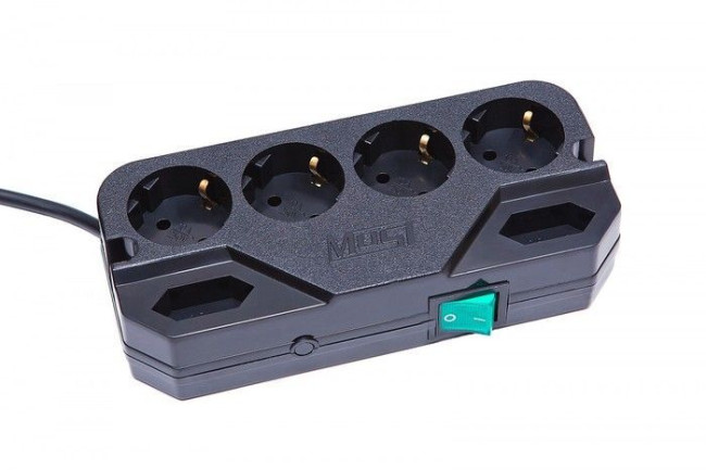 Сетевой фильтр Most СRG 2м (6 розеток) черный (коробка)