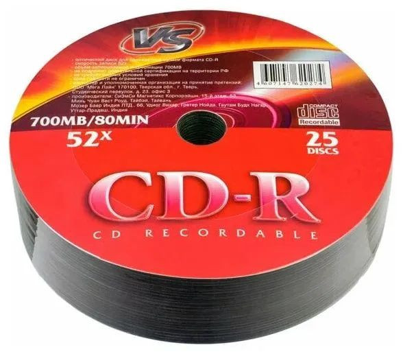 Диски VS CD-R 80 52x Shrink/25 (620274)