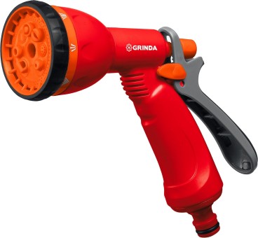 Пистолет поливочный пластиковый GRINDA P-8, 8 режимов, курок сзади, п.8-427370_z02
