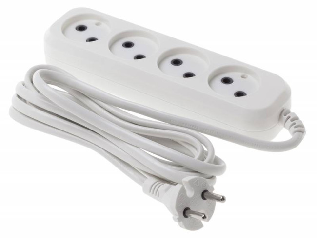 Сетевой удлинитель Buro BU-PSL4.3/W, 4 розетки, 3 м, 475343, белый