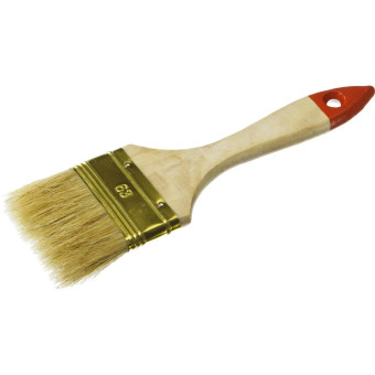 Комплект 3 шт, Кисть плоская ЗУБР "УНИВЕРСАЛ-ОПТИМА", светлая щетина, деревянная ручка, 63мм, 01099-063_z01