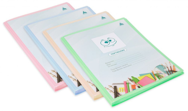 Папка-портфолио с 40 прозрачными вкладышами Бюрократ Gems GEMPP40CREAM A4 пластик 0.7мм карман на лицевой стороне кремовый жемчуг