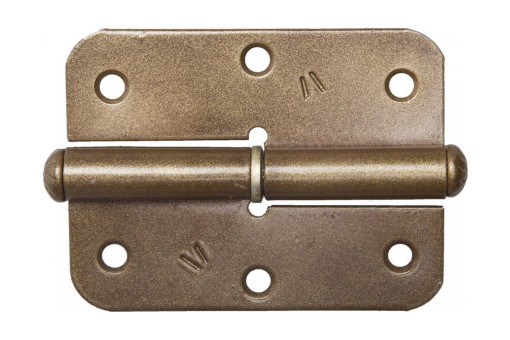 Карточная петля ПН-85 85x41х2.5 мм левая цвет бронзовый металлик 37645-85L