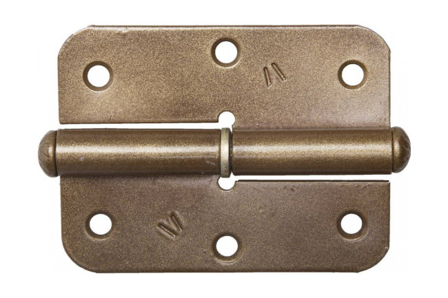 Карточная петля ПН-85 85x41х2.5 мм левая цвет бронзовый металлик 37645-85L
